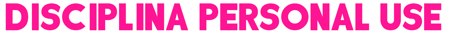 DISCIPLINA PERSONAL USE