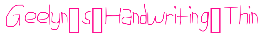 Geelyn_s_Handwriting_Thin预览图片
