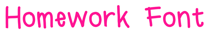 Homework Font预览图片