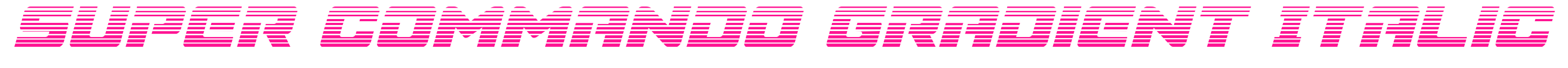 Super Commando Gradient Italic预览图片