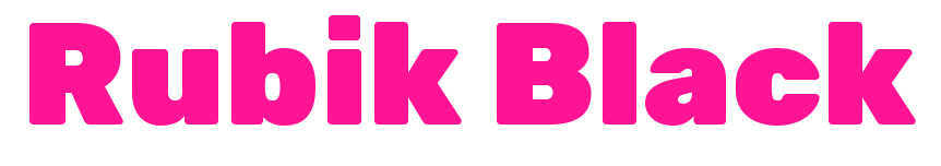 Rubik Black预览图片