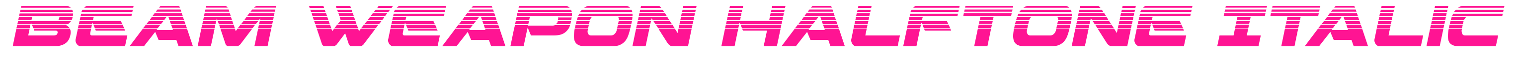 Beam Weapon Halftone Italic预览图片
