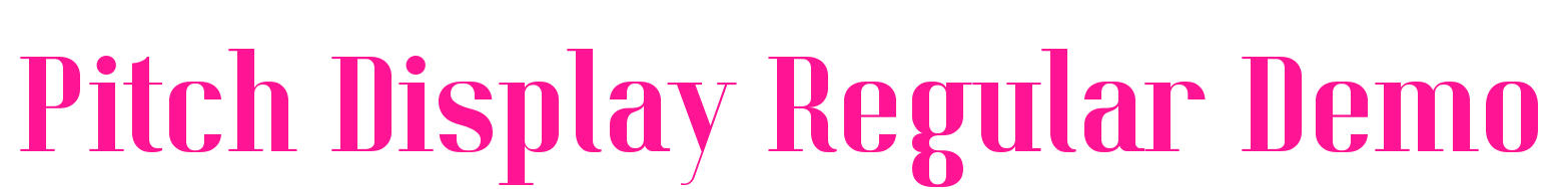 Pitch Display Regular Demo预览图片