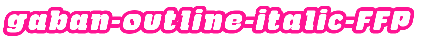 gaban-outline-italic-FFP预览图片