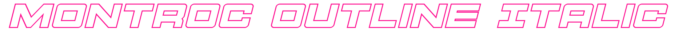 Montroc Outline Italic预览图片