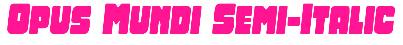 Opus Mundi Semi-Italic