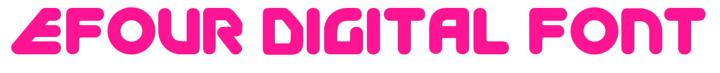 EFour Digital Font预览图片