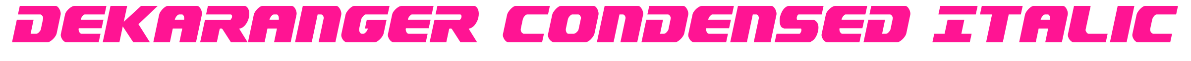 Dekaranger Condensed Italic预览图片