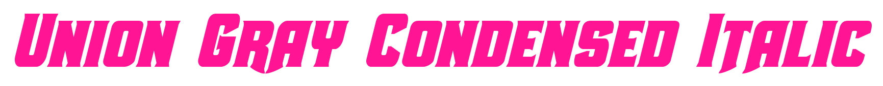 Union Gray Condensed Italic预览图片