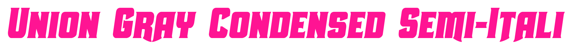 Union Gray Condensed Semi-Itali预览图片