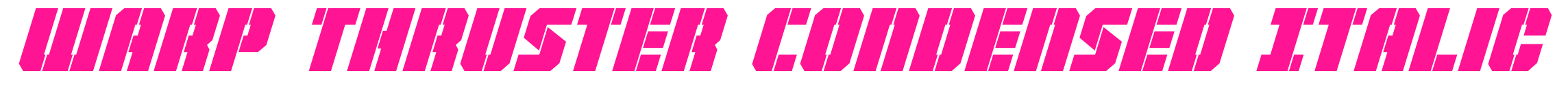 Warp Thruster Condensed Italic预览图片