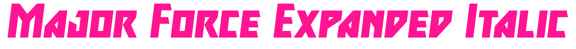 Major Force Expanded Italic预览图片