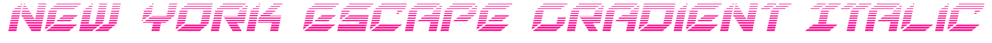 New York Escape Gradient Italic预览图片