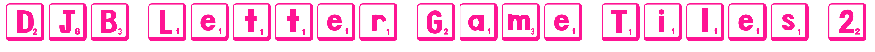 DJB Letter Game Tiles 2预览图片