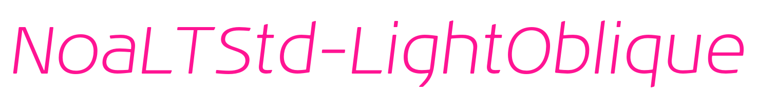 NoaLTStd-LightOblique