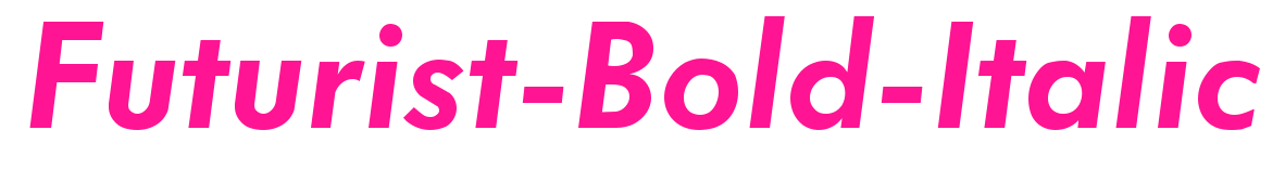 Futurist-Bold-Italic预览图片