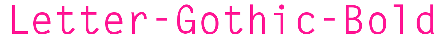 Letter-Gothic-Bold预览图片
