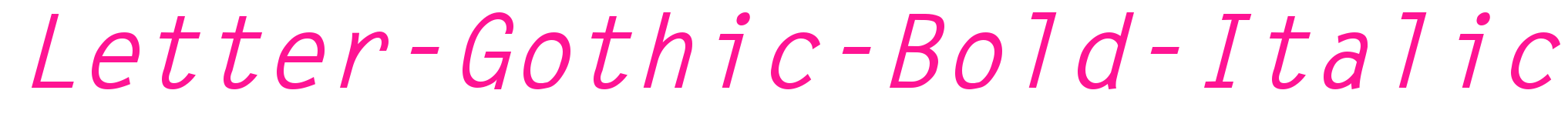 Letter-Gothic-Bold-Italic预览图片