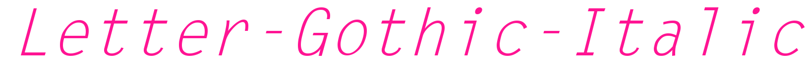 Letter-Gothic-Italic预览图片