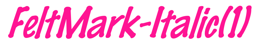 FeltMark-Italic(1)预览图片
