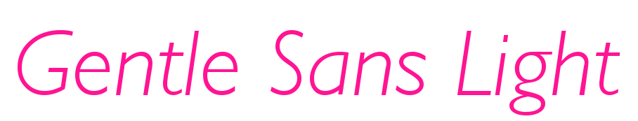 Gentle Sans Light预览图片