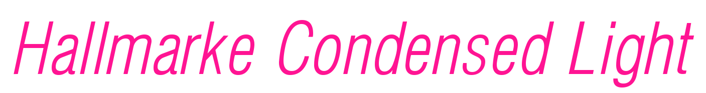 Hallmarke Condensed Light预览图片