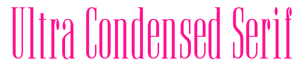 Ultra Condensed Serif预览图片