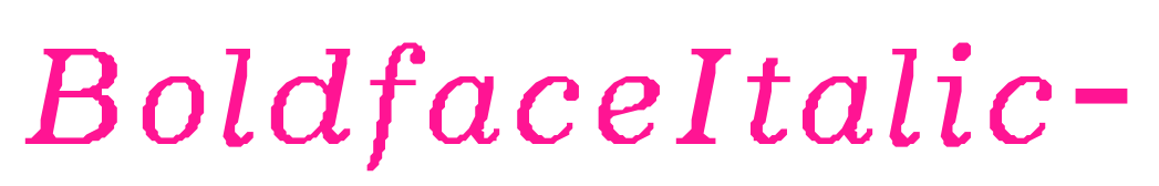 BoldfaceItalic-预览图片