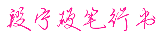 段宁硬笔行书