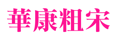 華康粗宋预览图片