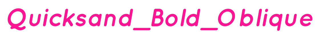 Quicksand_Bold_Oblique预览图片