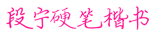 段宁硬笔楷书