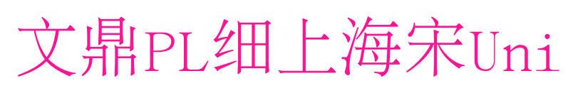 文鼎PL细上海宋Uni