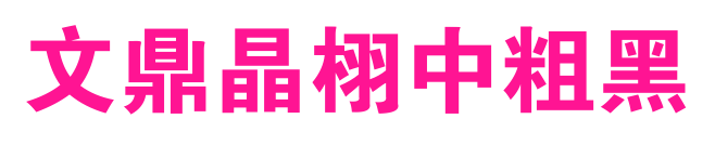 文鼎晶栩中粗黑预览图片