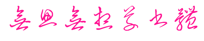 无思无想草书体预览图片