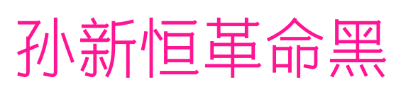 孙新恒革命黑