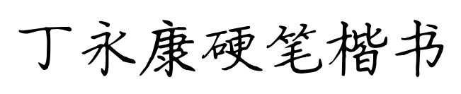 丁永康硬笔楷书预览图片