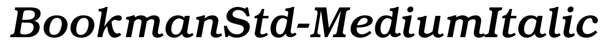 BookmanStd-MediumItalic预览图片