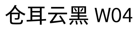 仓耳云黑 W04