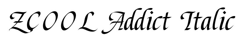 ZCOOL Addict Italic预览图片