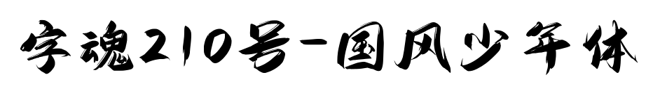 字魂210号-国风少年体