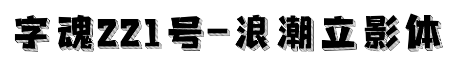 字魂221号-浪潮立影体