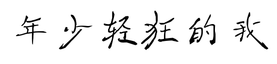 年少轻狂的我