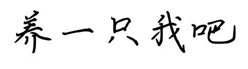 养一只我吧