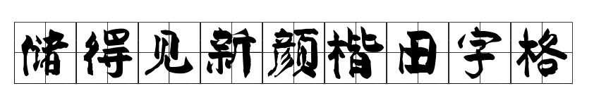储得见新颜楷田字格