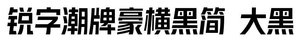 锐字潮牌豪横黑简 大黑