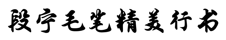 段宁毛笔精美行书