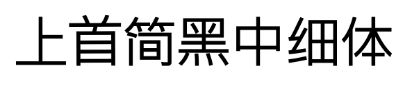 上首简黑中细体