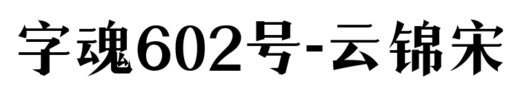 字魂602号-云锦宋