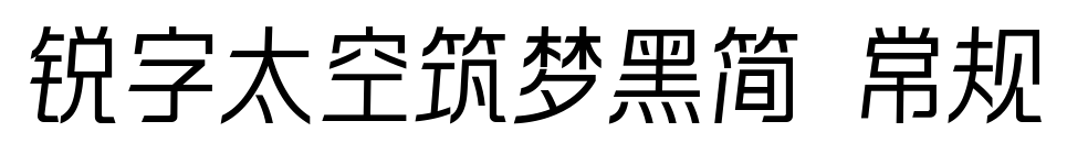 锐字太空筑梦黑简 常规